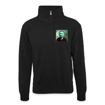 Surreal 02 - Unisex Pullover mit Zip-Kragen - Schwarz - Vorne