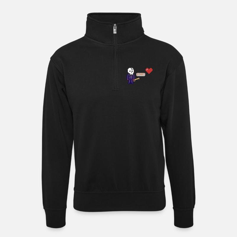 Start - Sweat col montant zippé unisexe - noir