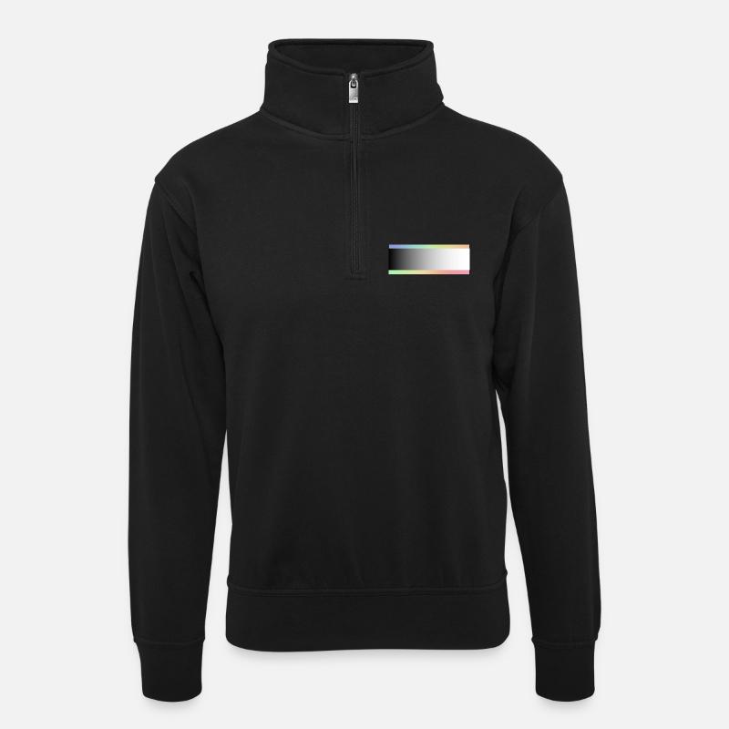 Grauzonen 2 - Unisex Pullover mit Zip-Kragen - Schwarz