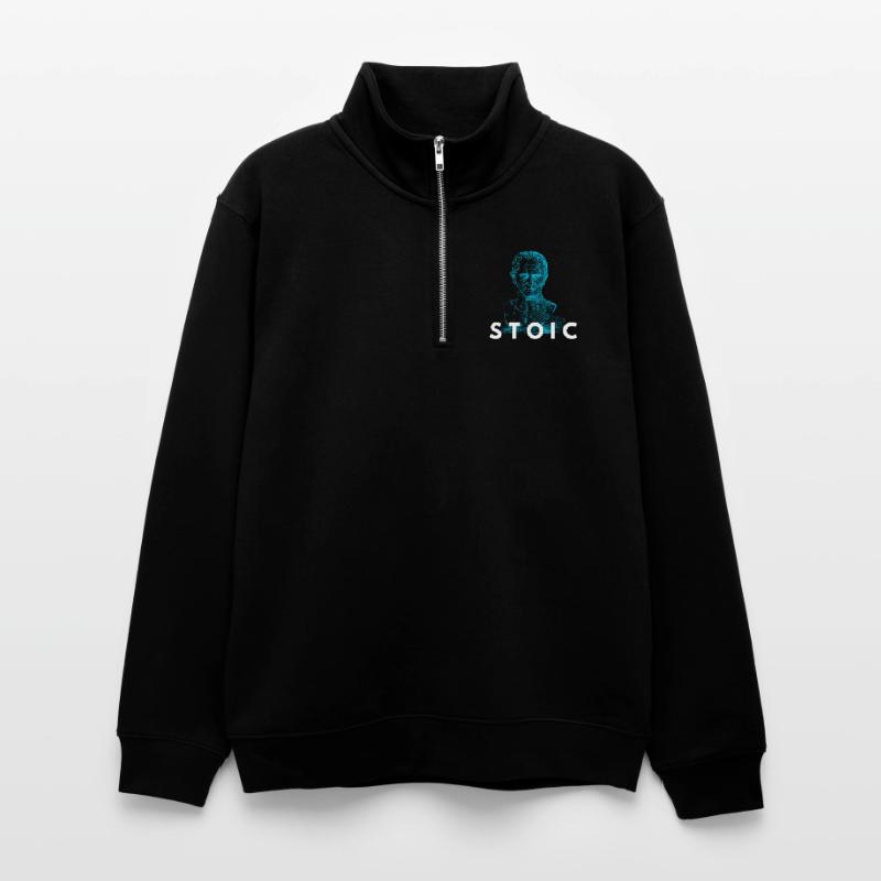 STOIC Marcus Aurelius Philosophy Mindset Tee Unisex sweater with zip collar