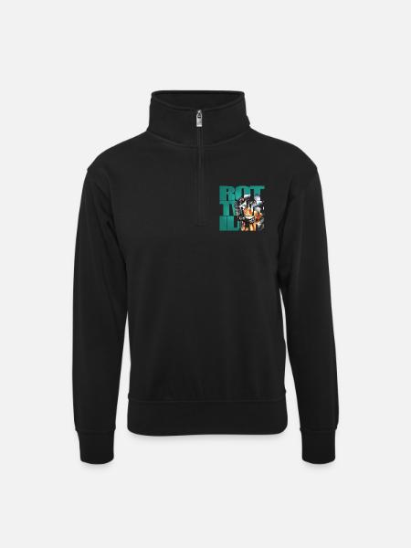 Rottweiler Portrait - Sweat col montant zippé unisexe - noir