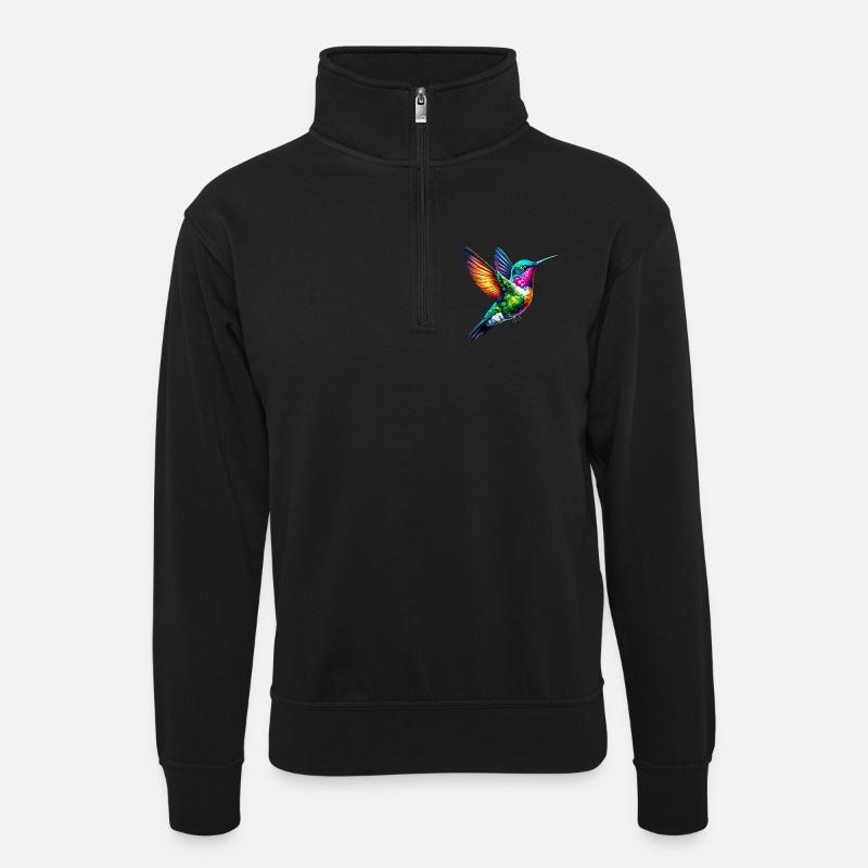 Colibri - Sweat col montant zippé unisexe - noir