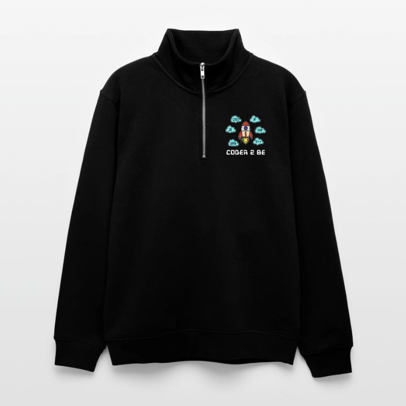 Developer Statement Css Php Java C++ Programmer Unisex sweater with zip collar