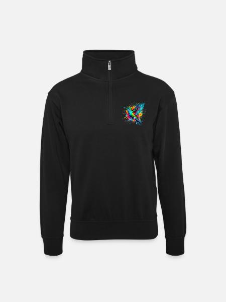 Colibri - Sweat col montant zippé unisexe - noir