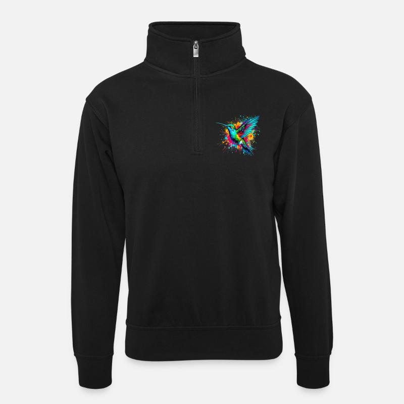 Colibri - Sweat col montant zippé unisexe - noir