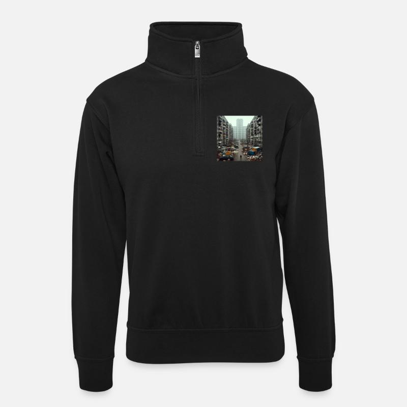 Urban Decay - Unisex sweater with zip collar - black