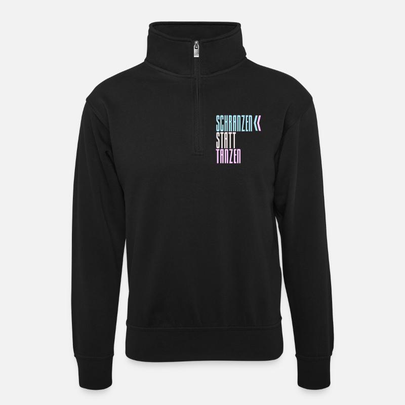 SCHRANZEN AU LIEU DE DANSER - Sweat col montant zippé unisexe - noir