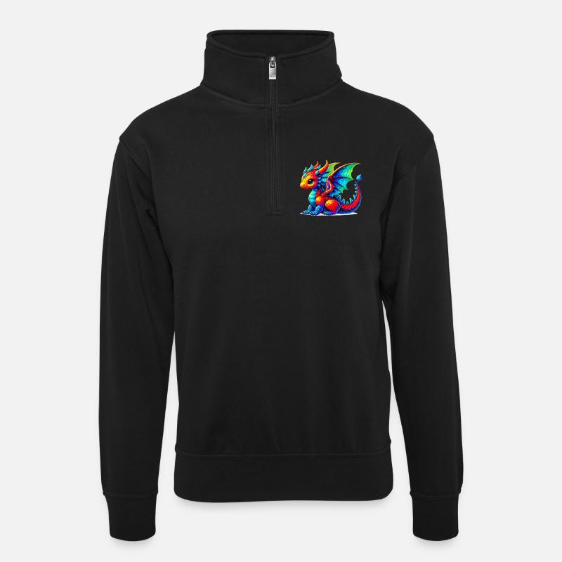 Dragon - Sweat col montant zippé unisexe - noir