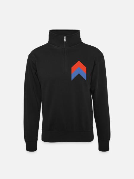 Vibrant energy - Unisex Pullover mit Zip-Kragen - Schwarz