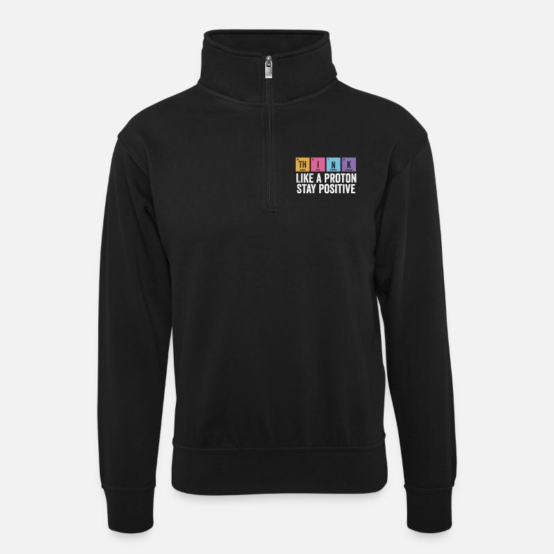 Physics Positive Stay Fun - Unisex sweater with zip collar - black