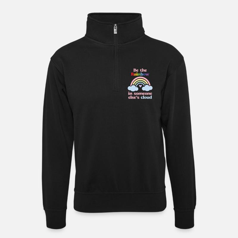 LGBTQ Pride Month - Be the Rainbow - Unisex sweater with zip collar - black
