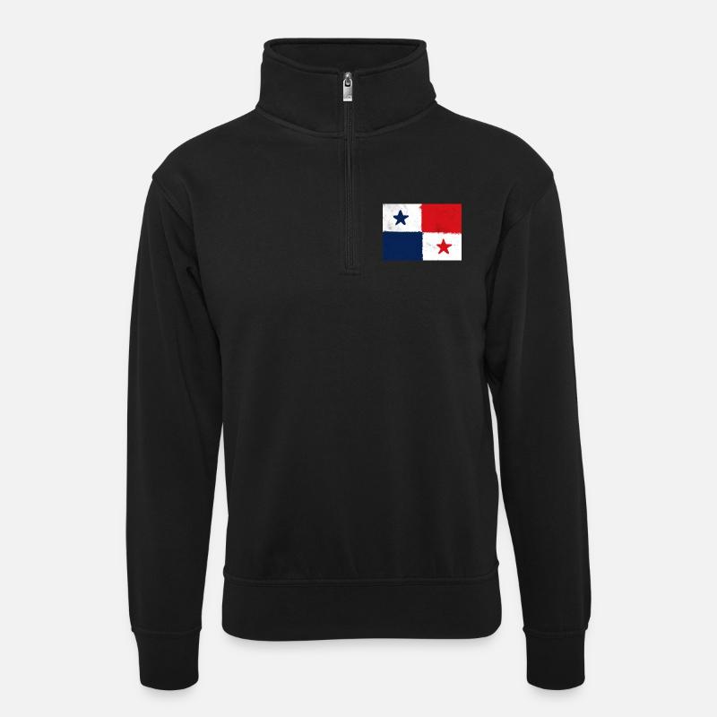 Drapeau du Panama - Sweat col montant zippé unisexe - noir