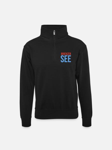 Lake Brienz Souvenir - Unisex sweater with zip collar - black