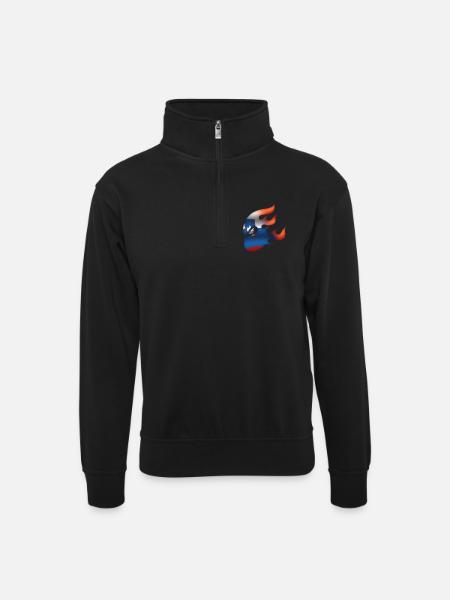 Slovenian Flag - Slovenia - Ninja - Unisex sweater with zip collar - black