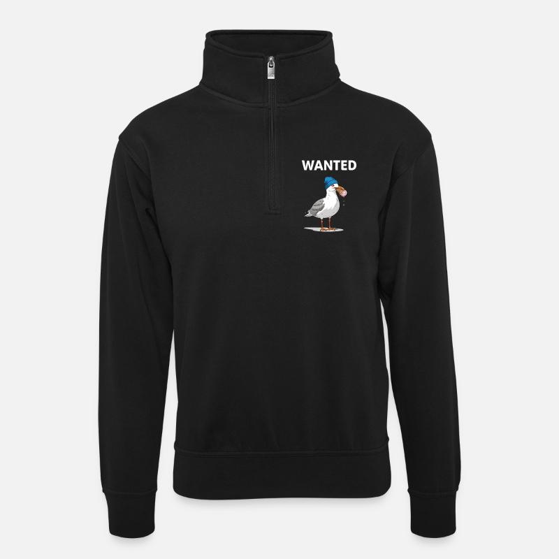 Gesucht Möwe Eiscreme Abenteuer - Sweat col montant zippé unisexe - noir