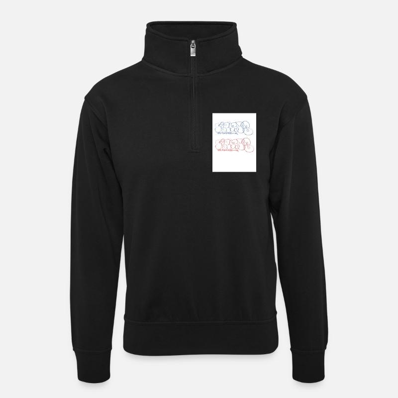 Paris Bubble Paris Throw-up Paris Graffiti - Unisex Pullover mit Zip-Kragen - Schwarz