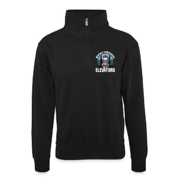 Elevator toddler & kids - Unisex Pullover mit Zip-Kragen - Schwarz - Vorne