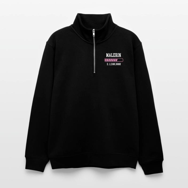 Painter training 3rd year apprenticeship third year apprenticeship Unisex sweater with zip collar