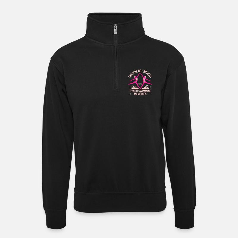 Synchronschwimmen Kunstschwimmen Wassersport - Unisex Pullover mit Zip-Kragen - Schwarz