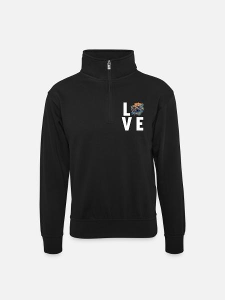 Tarantulas Tarantula - Unisex sweater with zip collar - black