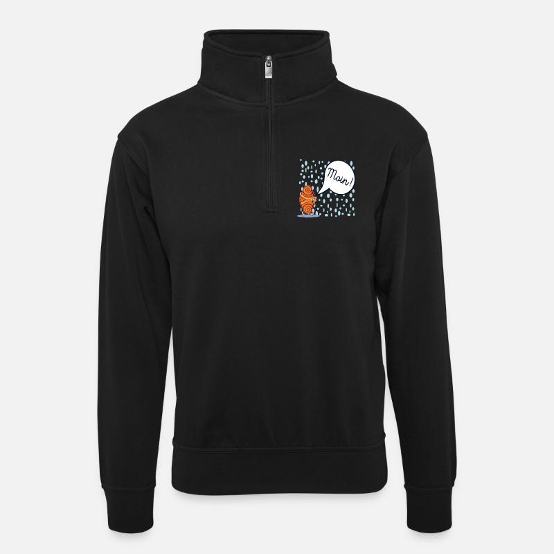 MOIN FRANZBRÖTCHEN TEMPS PLUVIEUX HAMBOURG - Sweat col montant zippé unisexe - noir