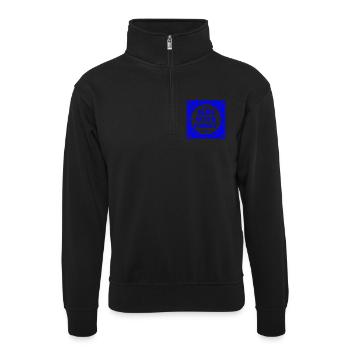 Blue Gunpowder Stamp  - Sweat col montant zippé unisexe - noir - Devant