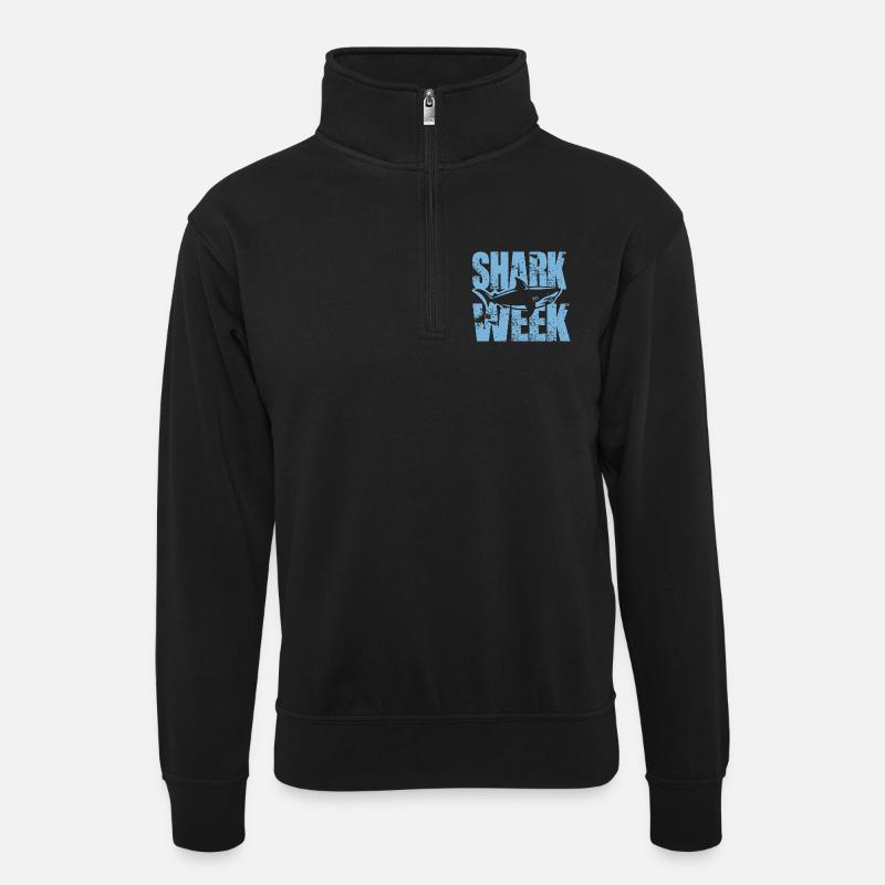 Semaine du Requin - Sweat col montant zippé unisexe - noir