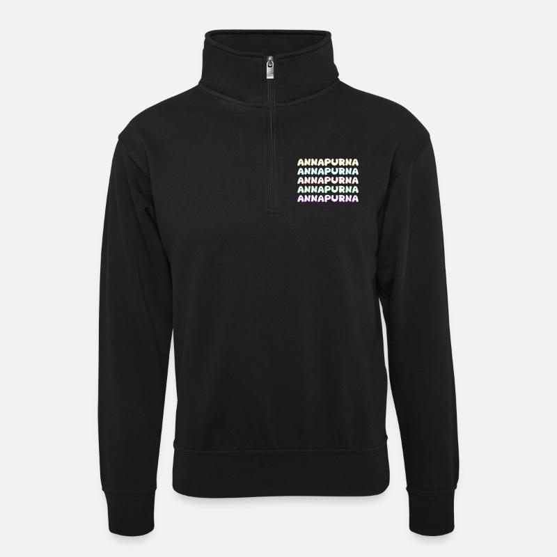 Escalade de l’Annapurna - Sweat col montant zippé unisexe - noir