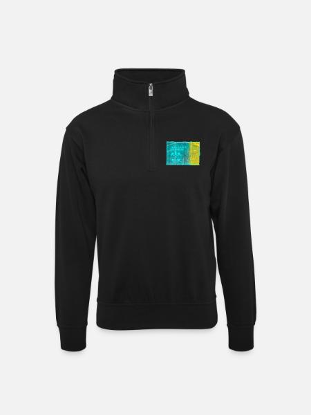 Balearic Islands Neon Style - Unisex sweater with zip collar - black