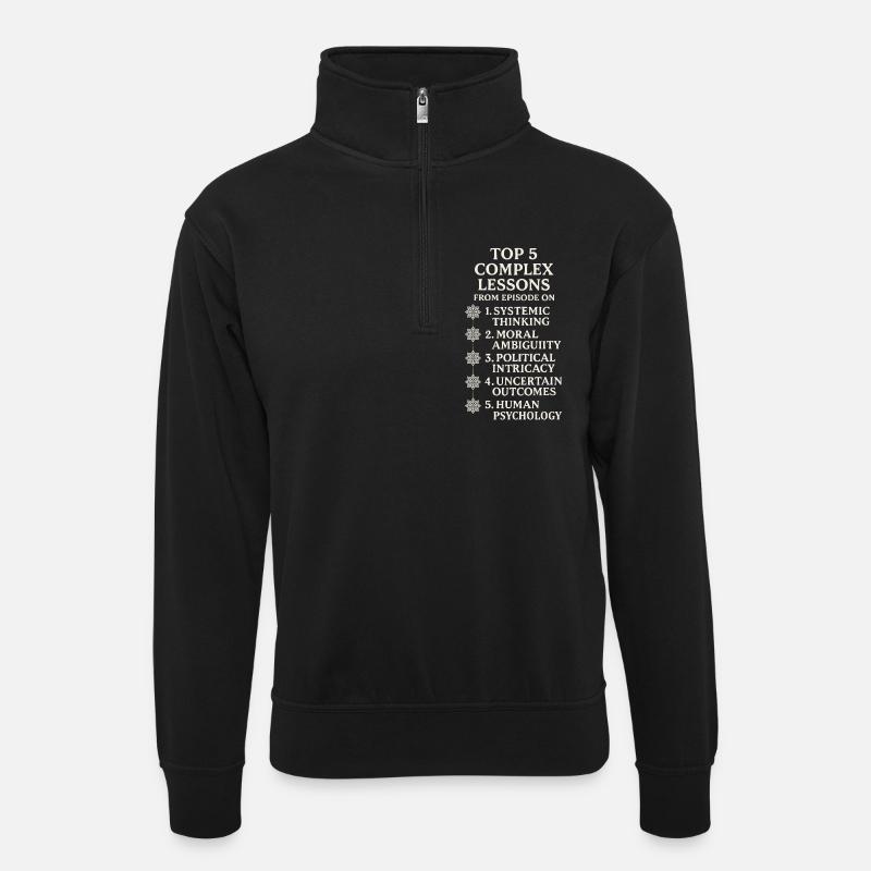 Des leçons complexes - Sweat col montant zippé unisexe - noir