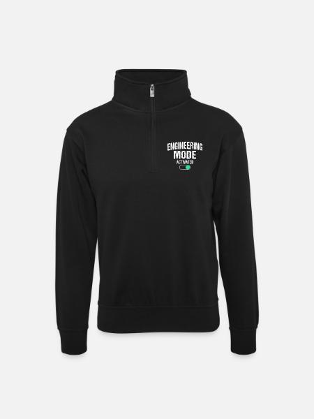 Mechanical Engineering Mechanical Engineer - Unisex sweater with zip collar - black