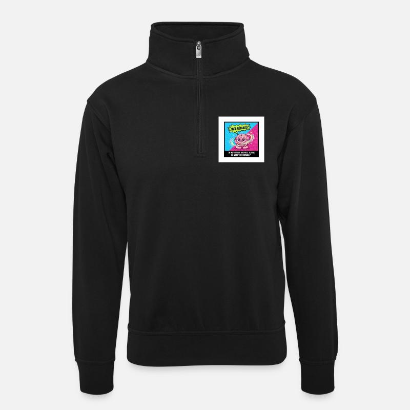 Idée Géniale Cerveau Pop - Sweat col montant zippé unisexe - noir