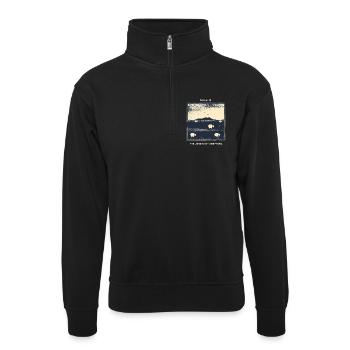Psalm 23 The Lord Is My Shepherd Hirte Schafe - Unisex Pullover mit Zip-Kragen - Schwarz - Vorne