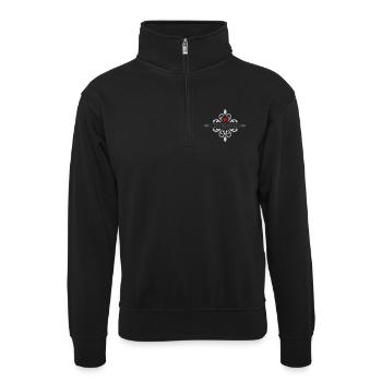 Original - Unisex Pullover mit Zip-Kragen - Schwarz - Vorne