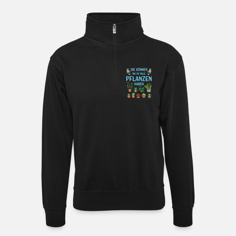 Gärtner Spruch Gärtnerei Hobbygärtner Kleingärtner - Unisex Pullover mit Zip-Kragen - Schwarz