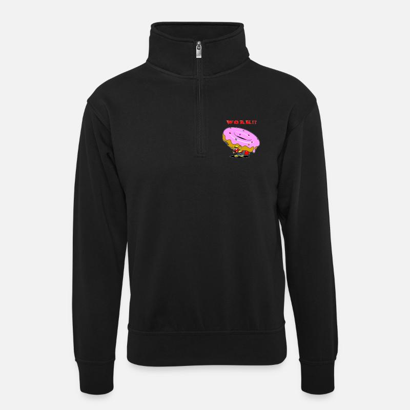 Dessin animé Ouvrière Donut de Fourmi - Sweat col montant zippé unisexe - noir