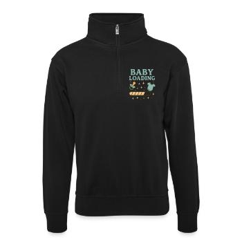 Chargement de bébé - Sweat col montant zippé unisexe - noir - Devant
