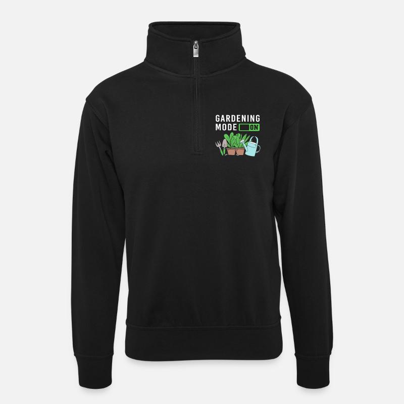 Cadeau de compost de vers - Sweat col montant zippé unisexe - noir
