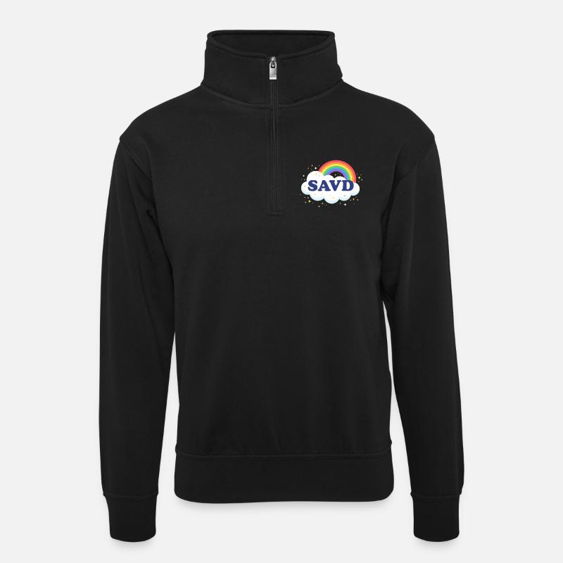 Erlöste Regenbogenbibel Christlicher Glaube Jesus  - Unisex Pullover mit Zip-Kragen - Schwarz