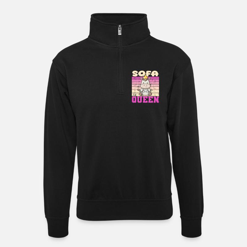 Gamer Animal Controller - Unisex sweater with zip collar - black