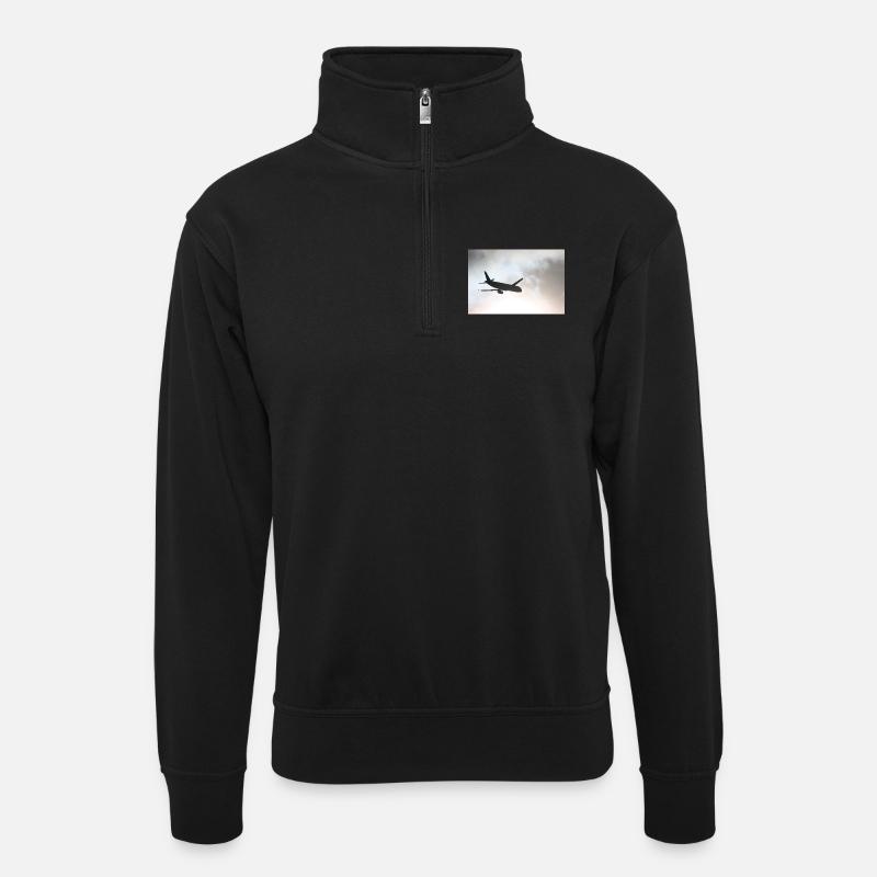 The Phantom in the Sky - Unisex sweater with zip collar - black