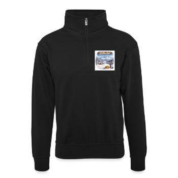 Dahoam Zillertal - Unisex Pullover mit Zip-Kragen - Schwarz - Vorne