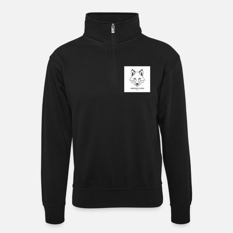 Wandalu Vuhs Fox - Sweat col montant zippé unisexe - noir