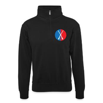 Chasse - Chasseur - Sweat col montant zippé unisexe - noir - Devant