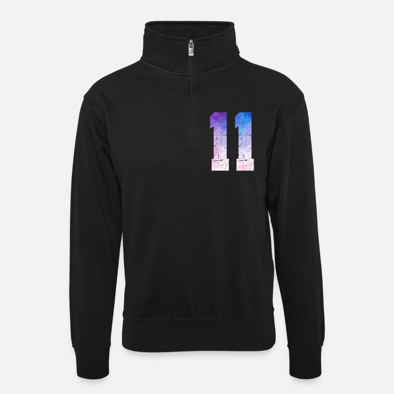 Issue 11 – 11th Anniversary Gift - Unisex sweater with zip collar - black