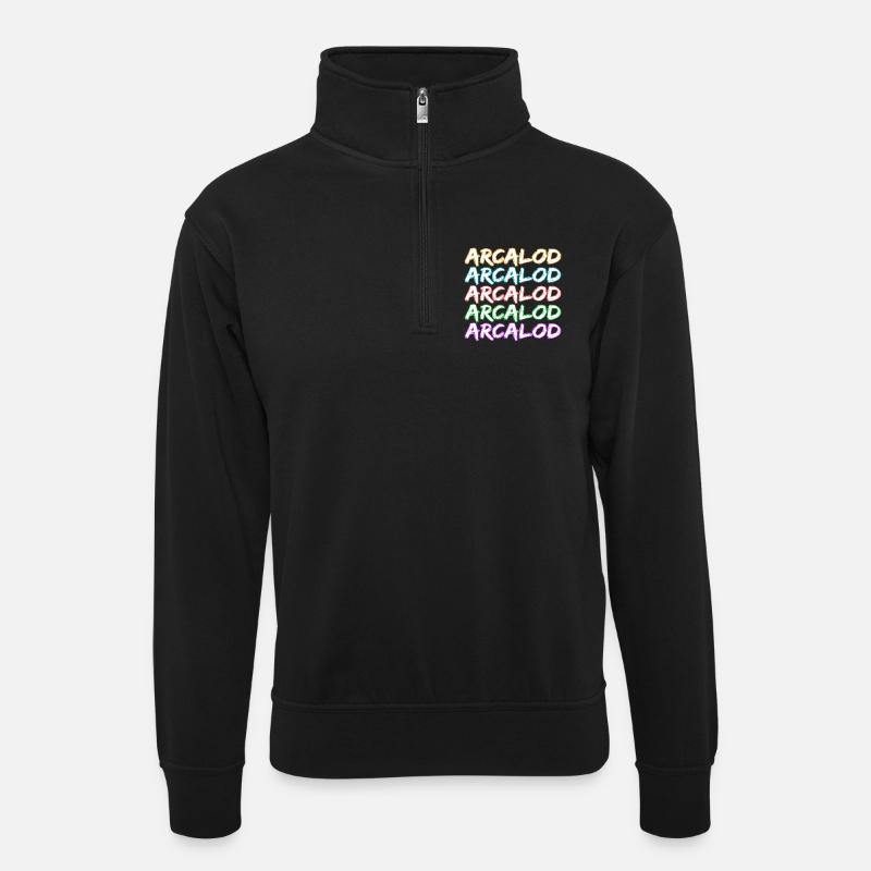 Geschenk für Arcalod - Unisex Pullover mit Zip-Kragen - Schwarz