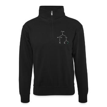Design motivant sur le courage et la persévérance - Sweat col montant zippé unisexe - noir - Devant