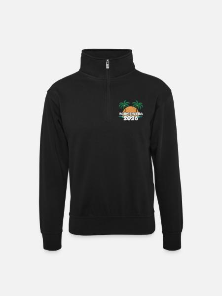 Formentera 2026 - Unisex sweater with zip collar - black