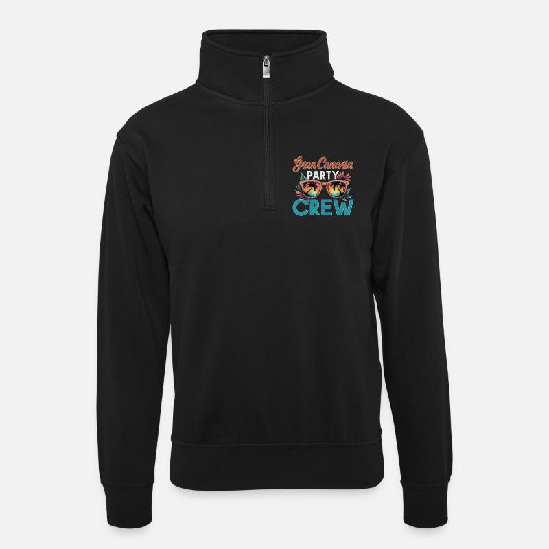 Gran Canaria Crew - Unisex sweater with zip collar - black