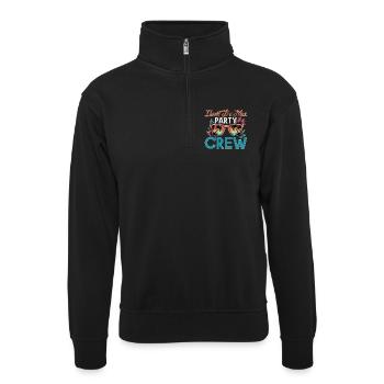 Lloret De Mar Crew - Unisex Pullover mit Zip-Kragen - Schwarz - Vorne